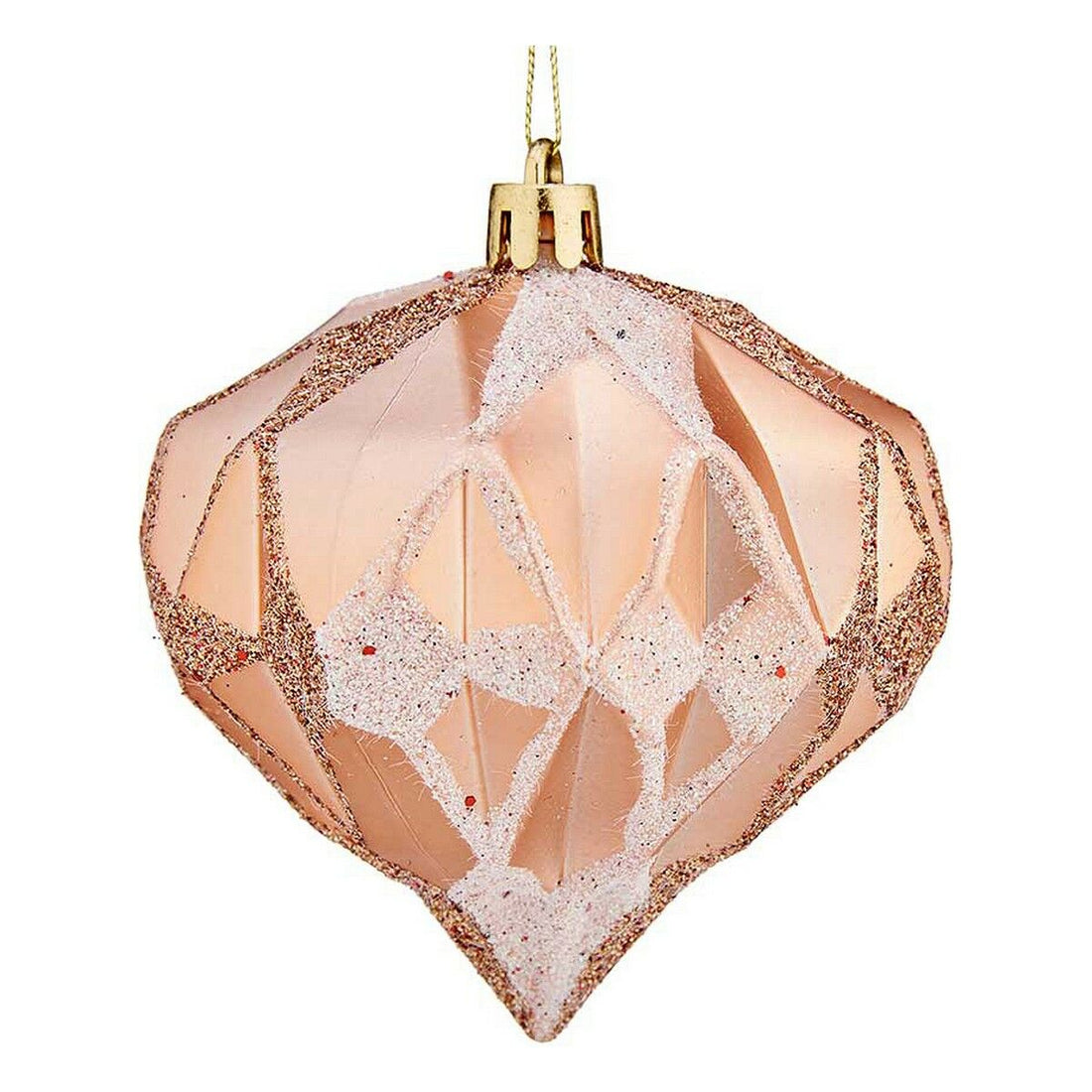 Bolas de Navidad 00894 Cobre Plástico Diamante Ø 8 cm 6 Unidades