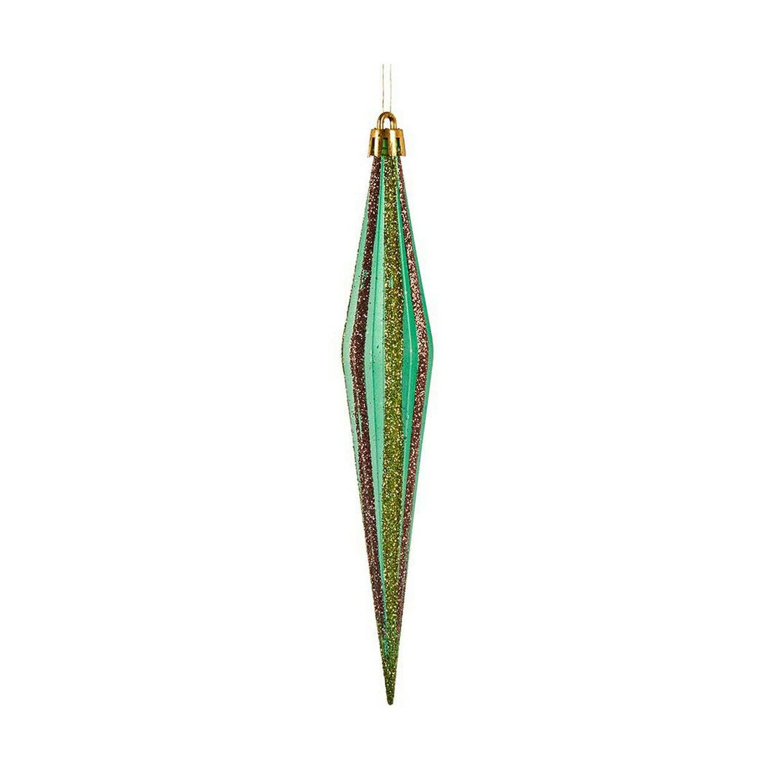 Adorno Navideño Rojo Verde Dorado 3 x 8,5 x 19 cm Alargado