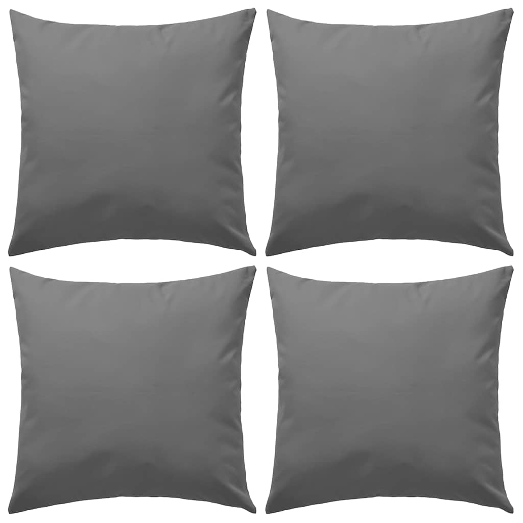 vidaXL Cojines para exteriores 45x45 cm gris 4 unidades