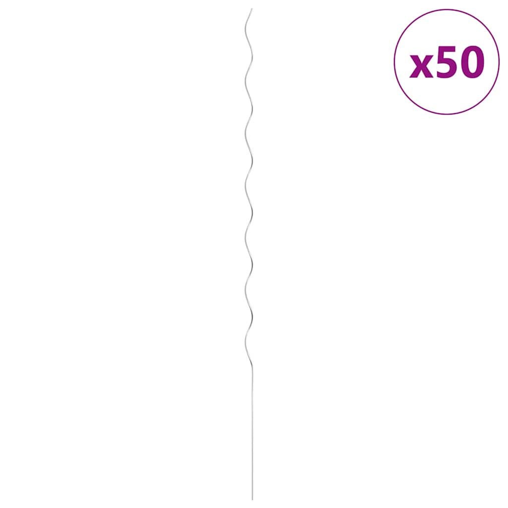 vidaXL Soporte para planta espiral 50 unidades 170cm acero galvanizado