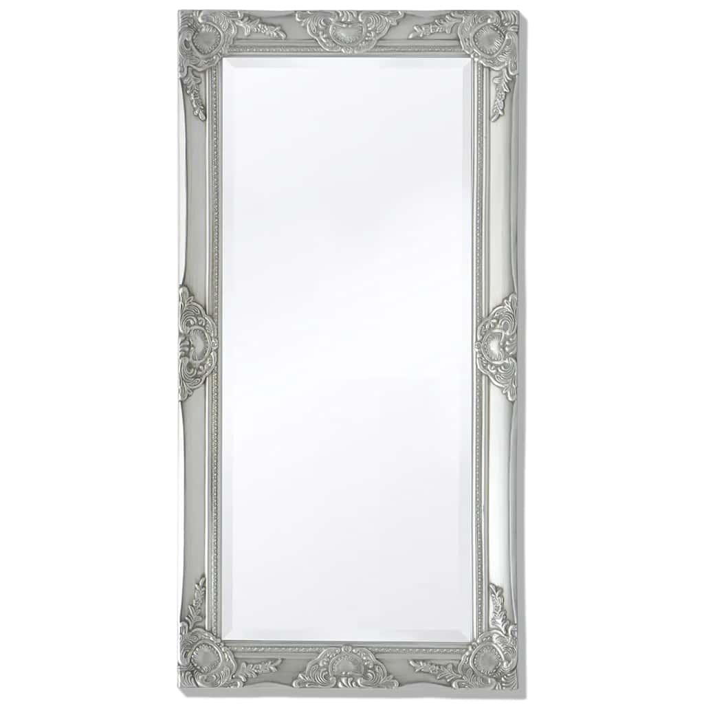 vidaXL Espejo de pared estilo barroco plateado 100x50 cm