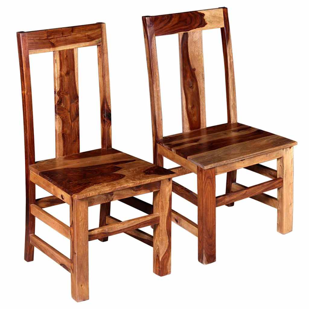 vidaXL Sillas de comedor 2 uds madera maciza de acacia