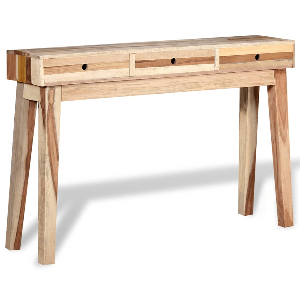 vidaXL Mesa consola de madera maciza reciclada