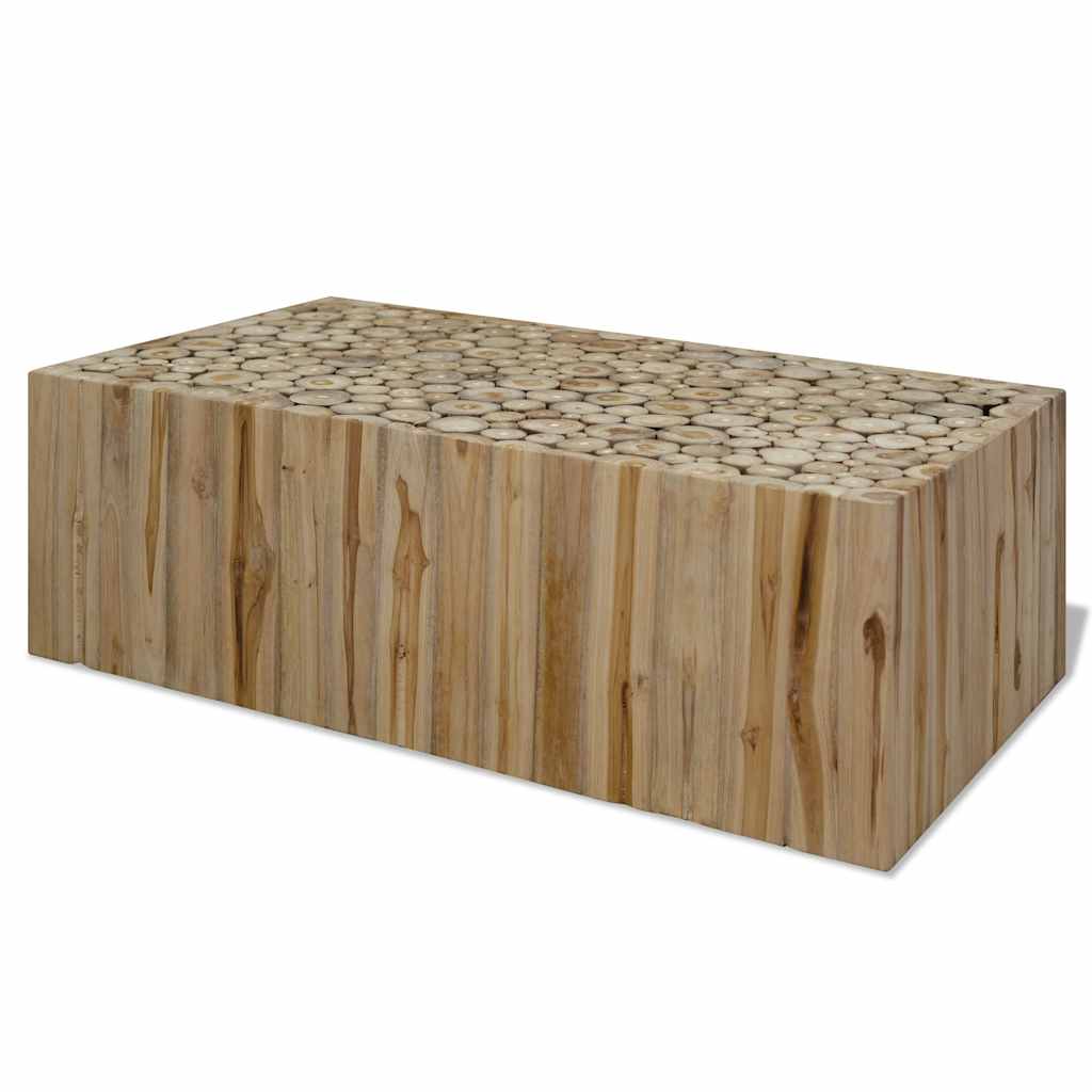 vidaXL Mesa de centro de teca genuina 90x50x30 cm