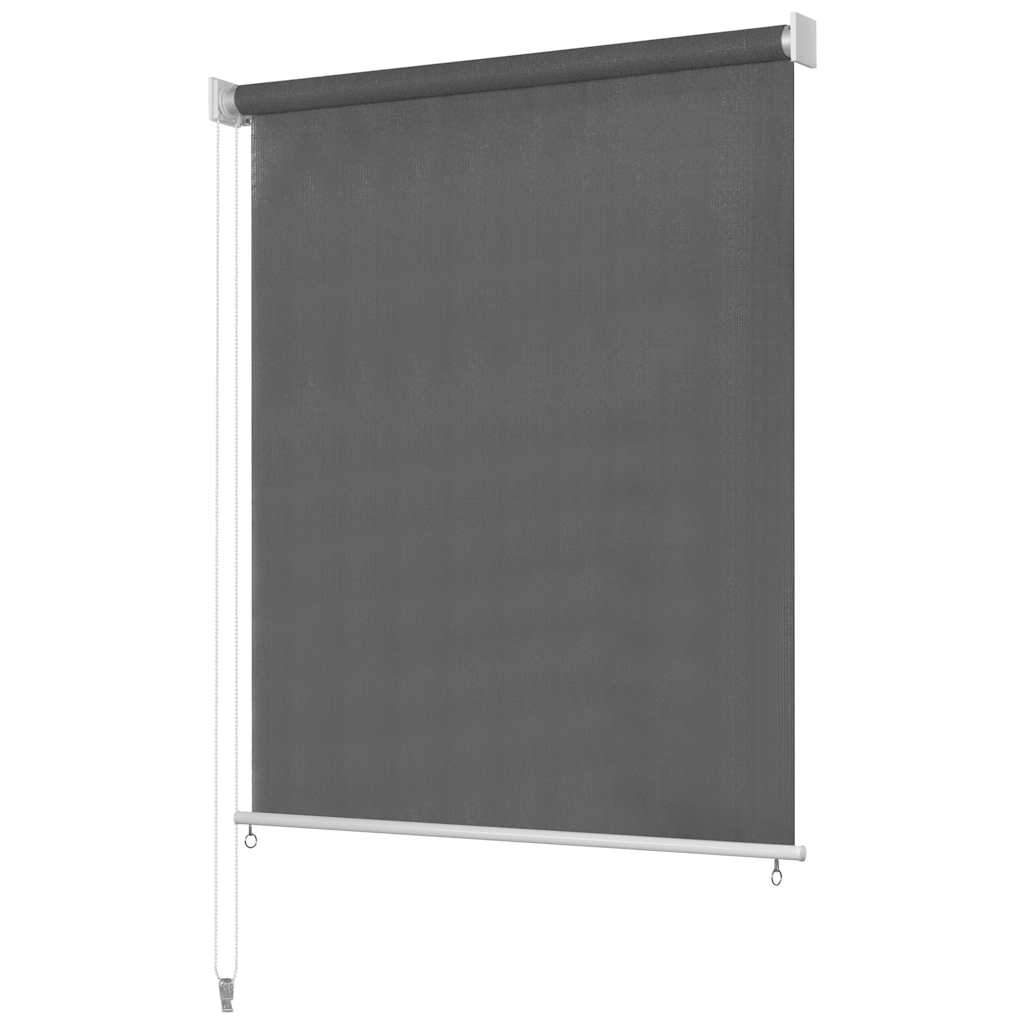 vidaXL Persiana enrollable de exterior 145(ancho)x 230(alto)cm gris antracita