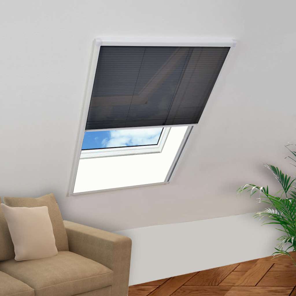 vidaXL Mosquitera plisada para ventanas aluminio 80x100cm