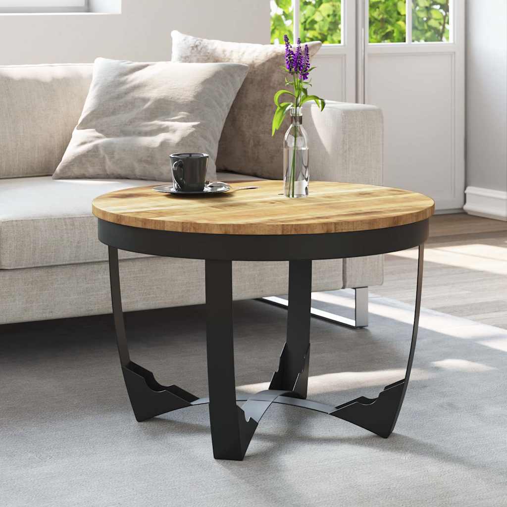 vidaXL Mesa de centro madera maciza de mango sin tratar 60x40 cm