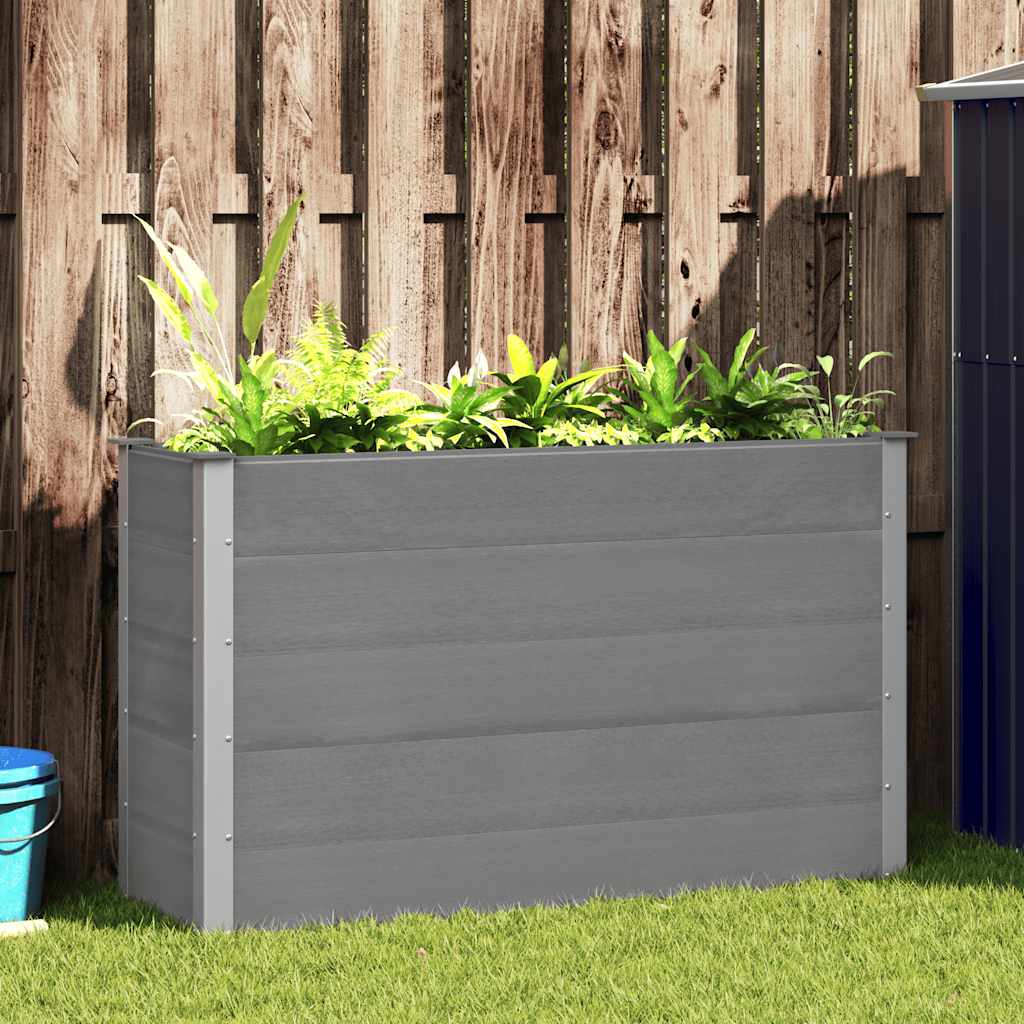 vidaXL Arriate de WPC gris 150x50x91 cm