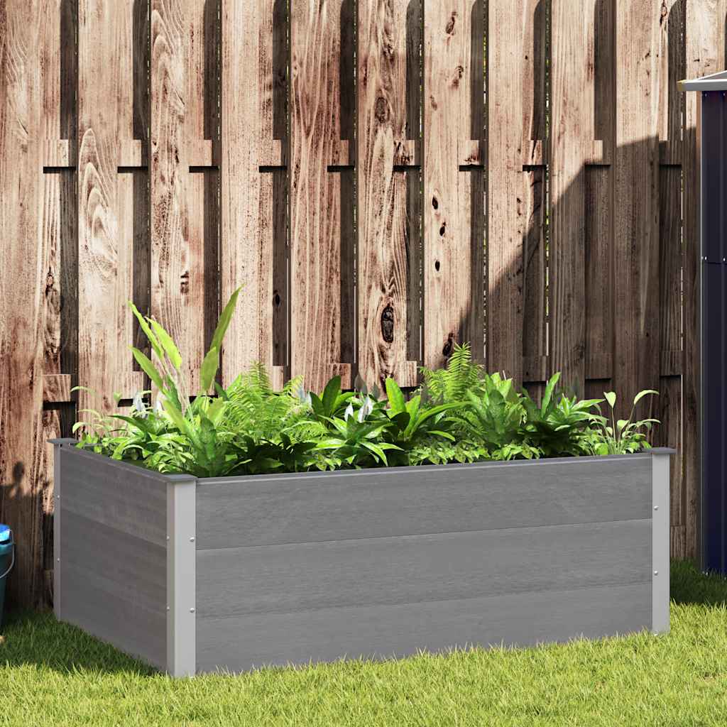 vidaXL Arriate de WPC gris 150x100x54 cm