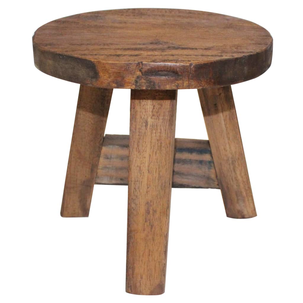 vidaXL Taburete de madera maciza de caoba