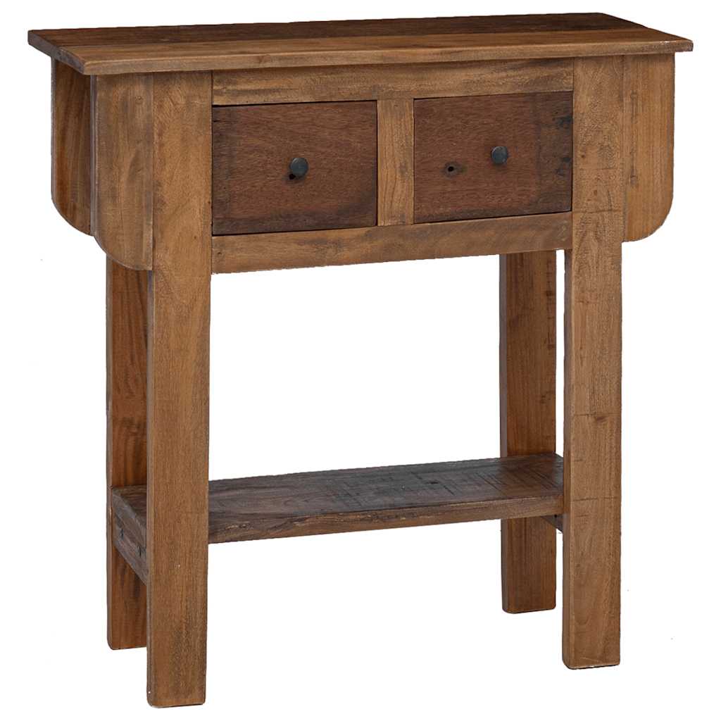 vidaXL Mesa consola de madera reciclada mixta 80x35x80 cm