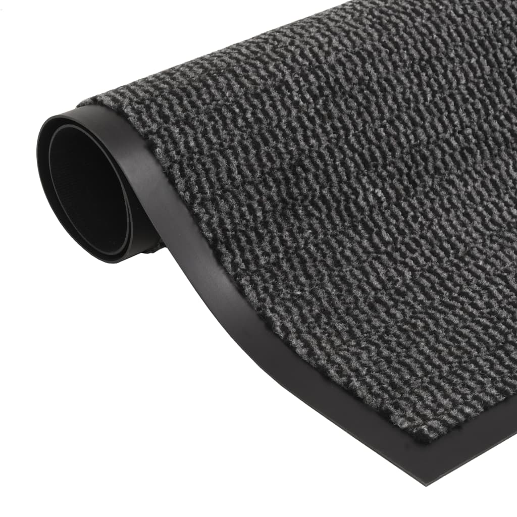vidaXL Alfombra de entrada rectangular de nudo 90x150 cm antracita