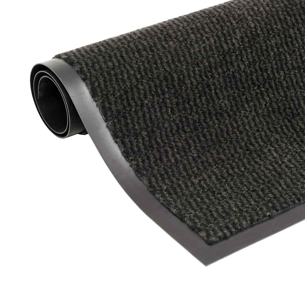 vidaXL Alfombra de entrada rectangular de nudo 90x150 cm negra