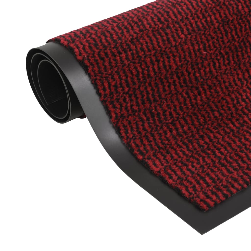 vidaXL Alfombra de entrada rectangular de nudo 90x150 cm roja