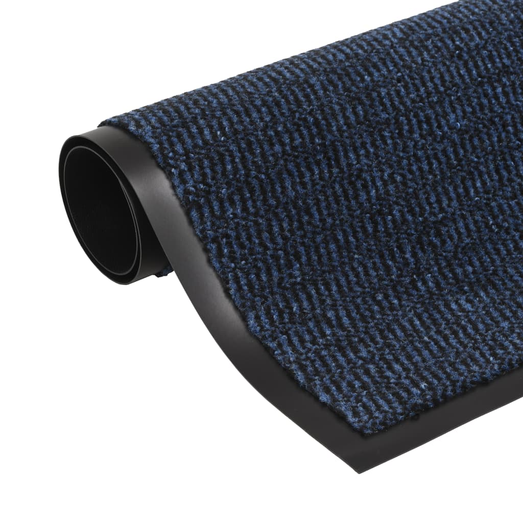 vidaXL Alfombra de entrada rectangular de nudo 120x180 cm azul