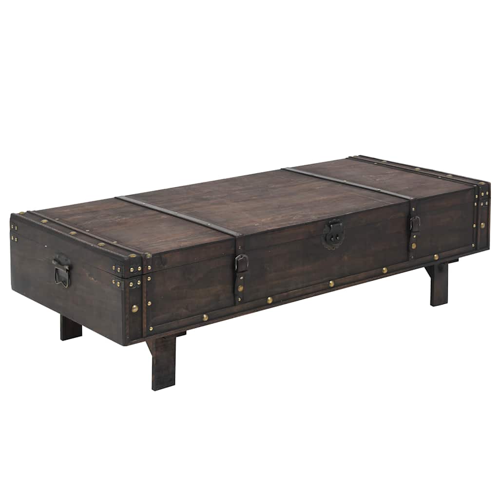 vidaXL Mesa de centro madera contrachapada estilo vintage 120x55x35 cm