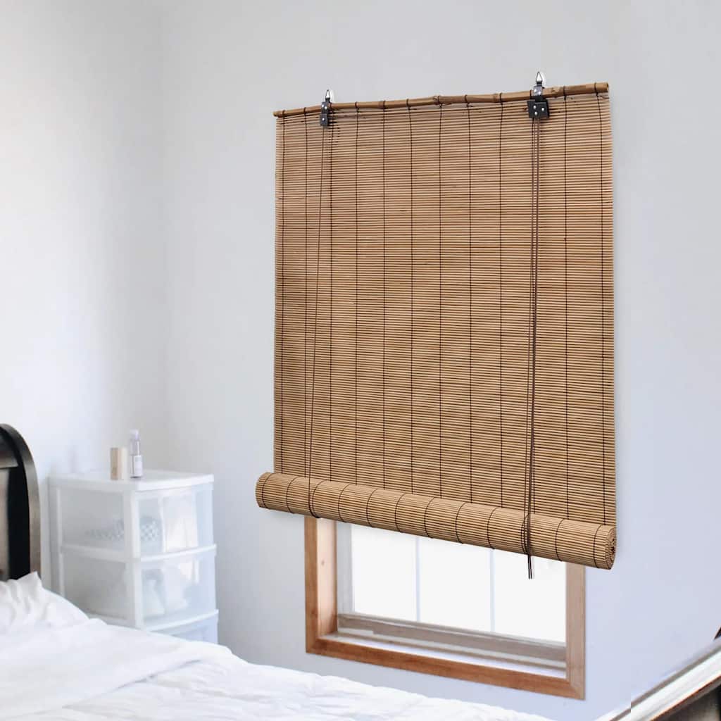 vidaXL Persiana enrollable de bambú marrón 140x220 cm