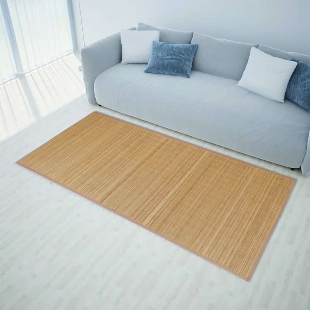 vidaXL Alfombra de bambú color natural 100x160 cm