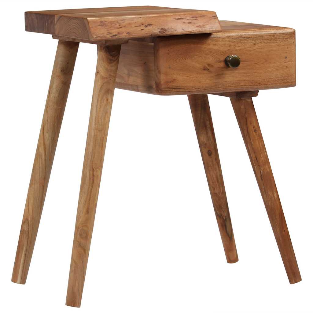 vidaXL Mesita de noche de madera maciza de acacia 45x32x55 cm