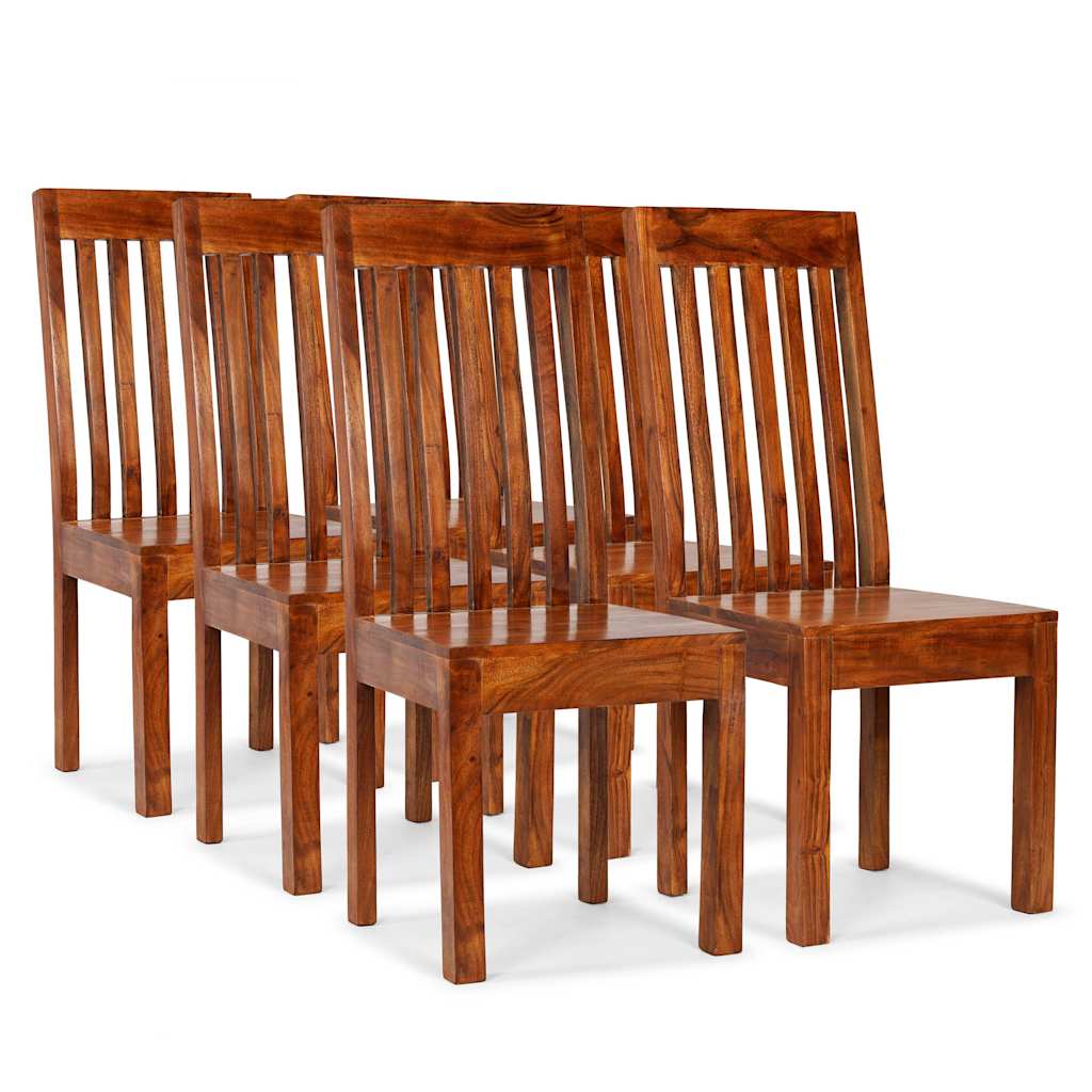 vidaXL Sillas de comedor 6 unidades madera maciza moderna