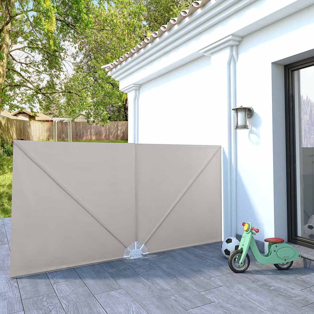 vidaXL Toldo lateral plegable terraza color crema 300x150 cm