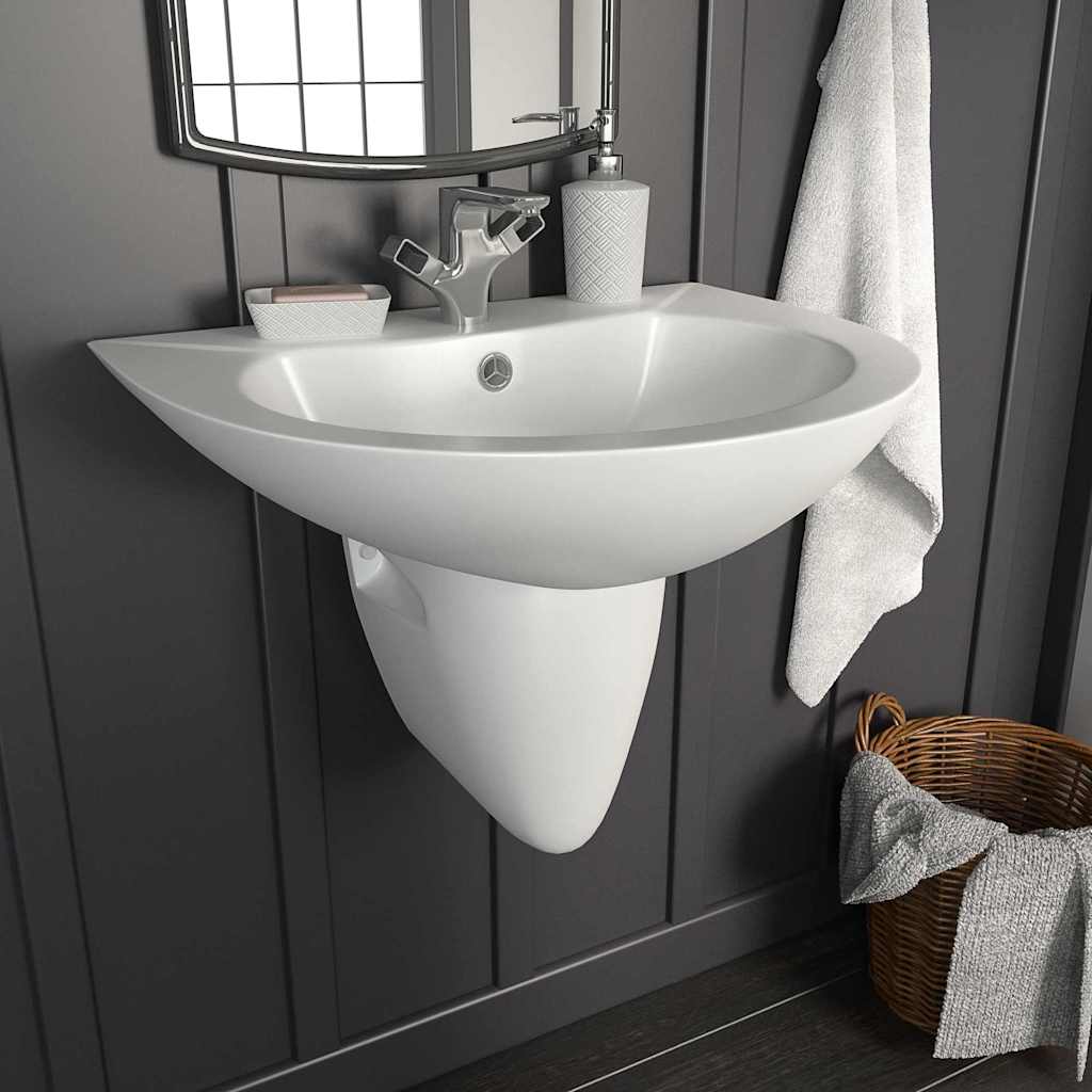 vidaXL Lavabo 52 x 45 x 49 cm Cerámica Glaseada