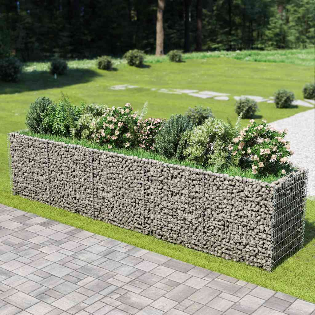 vidaXL Arriate de gaviones de acero 450x90x100 cm
