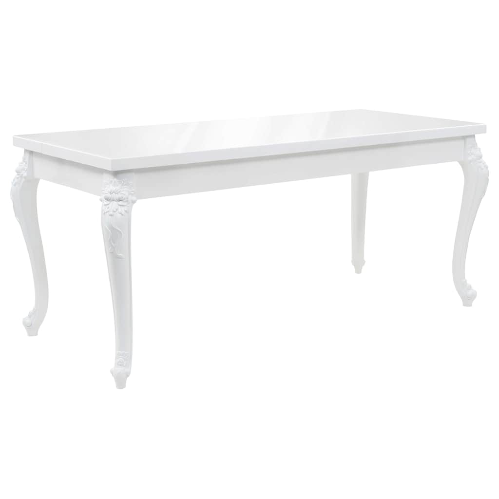 vidaXL Mesa de comedor blanco brillante 179x89x81 cm