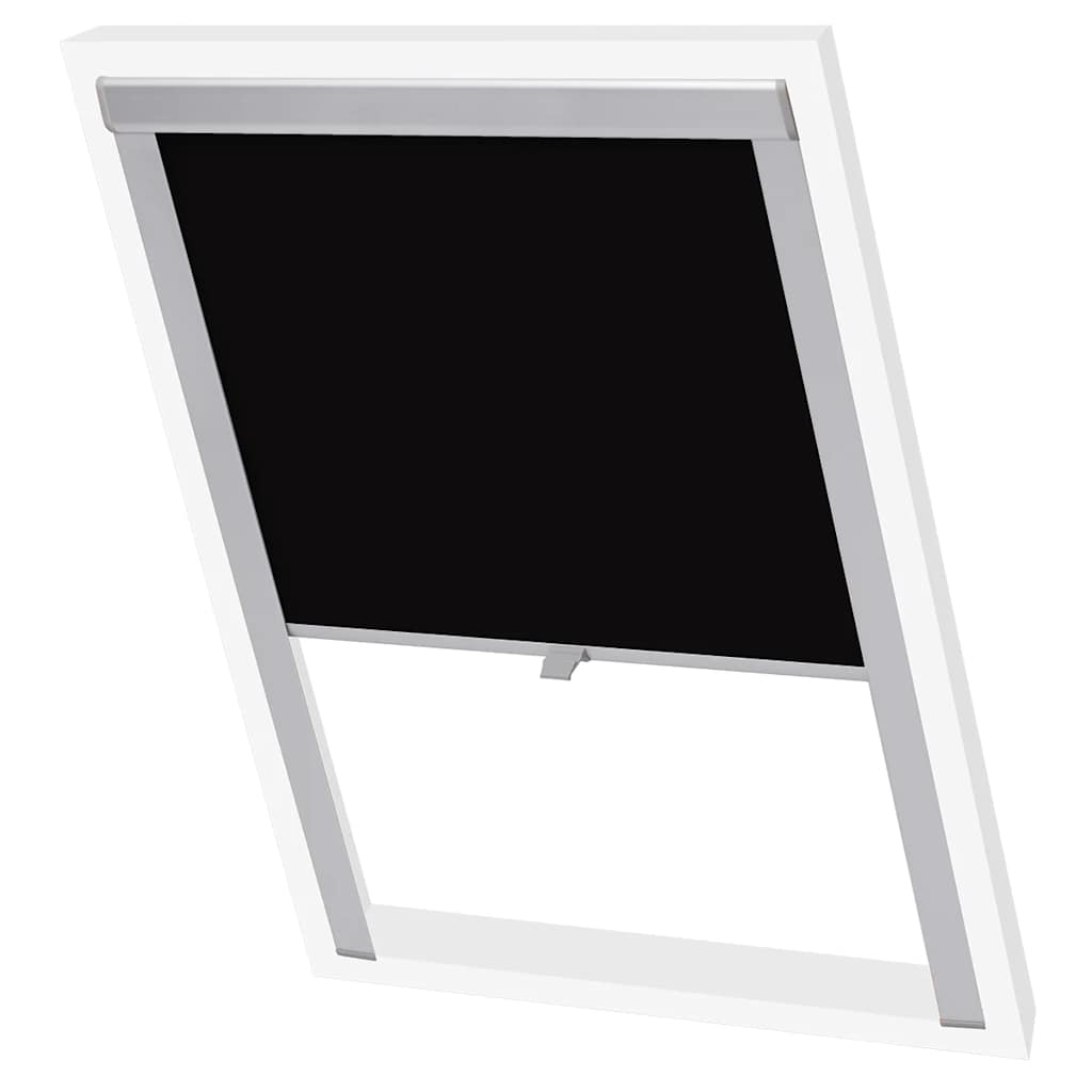 vidaXL Persiana enrollable opaca negra MK08 GGL y GGU