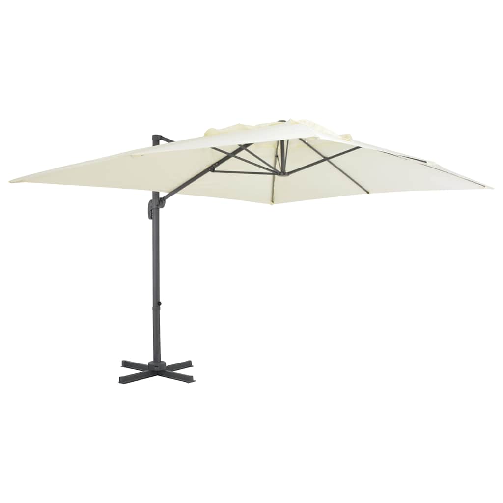 vidaXL Sombrilla de jardín voladiza con poste de aluminio 400x300 cm Arena