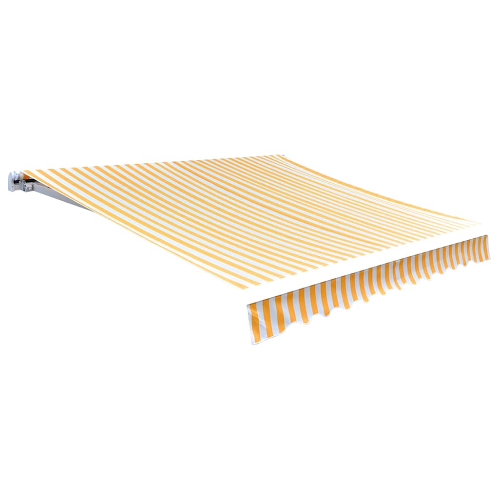 vidaXL Tela de repuesto para toldo naranja y blanco 350x250 cm poliéster