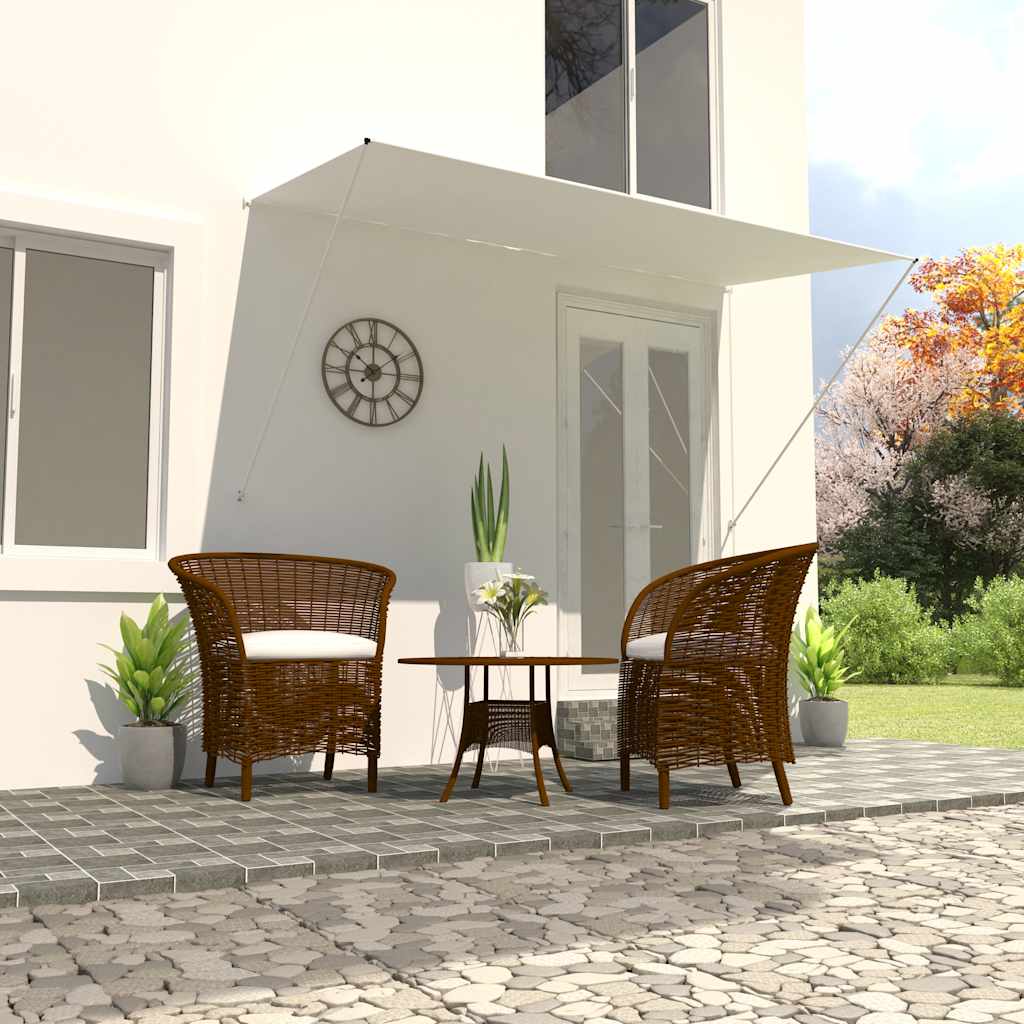 vidaXL Toldo retráctil 250x150 cm crema