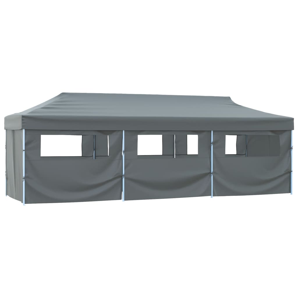 vidaXL Carpa de fiestas pop-up plegable con 8 paredes antracita 870x291x315 cm