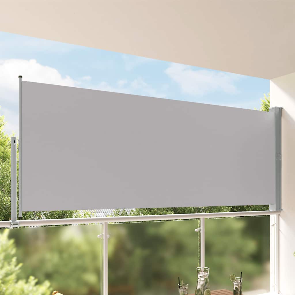 vidaXL Toldo lateral retráctil para patio 140x300 cm gris