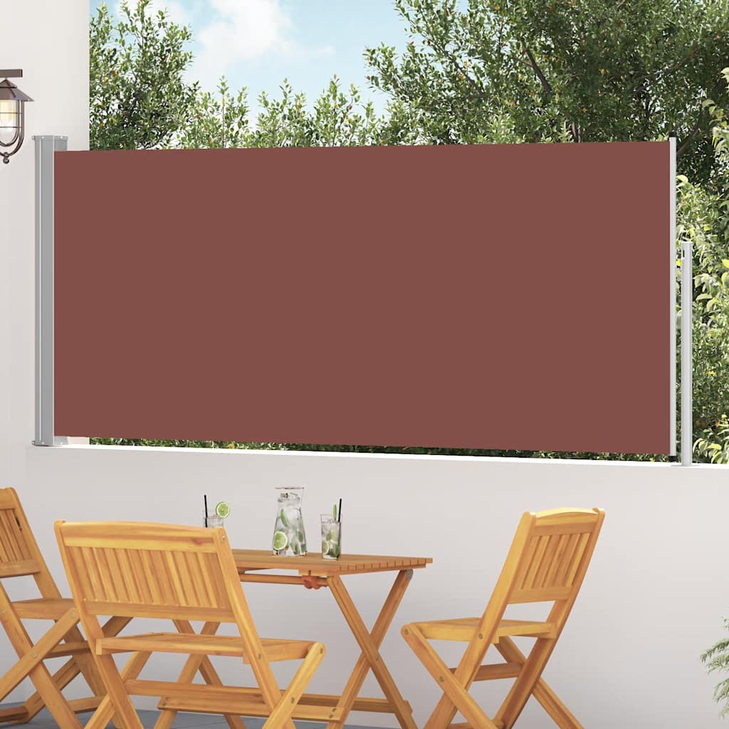 vidaXL Toldo lateral retráctil 117x314 cm marrón