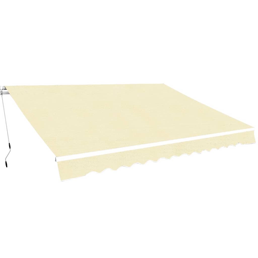 vidaXL Toldo plegable de operación manual 400 cm crema