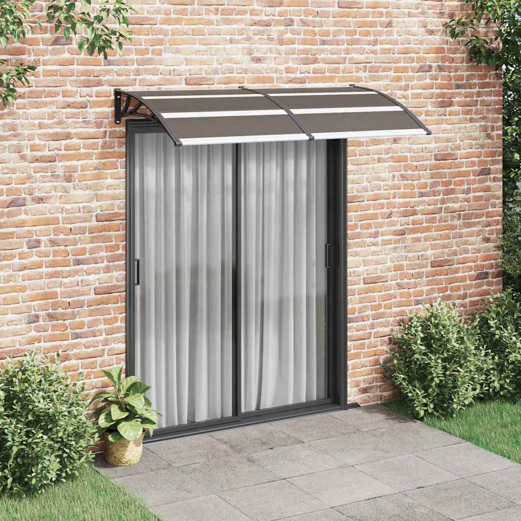 vidaXL Marquesina de puerta PC negro 200x100 cm