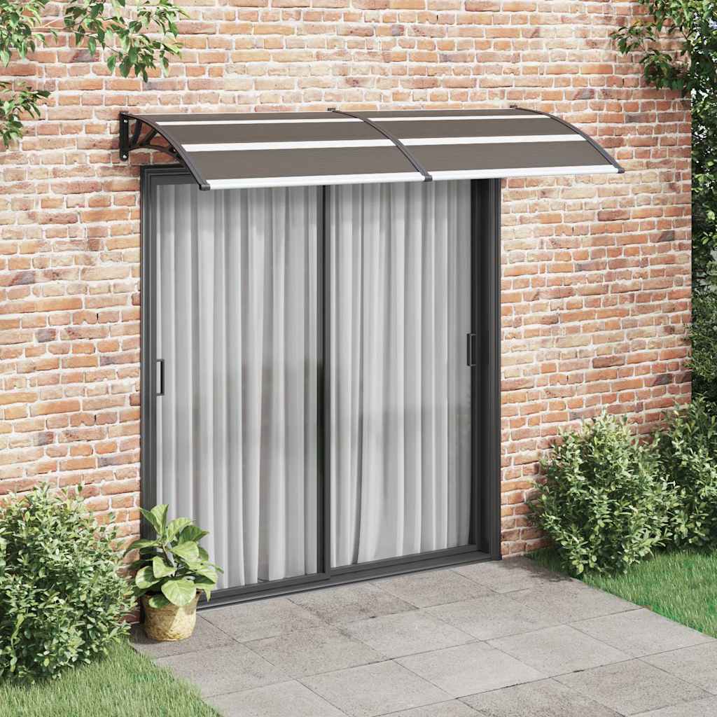 vidaXL Marquesina de puerta PC negro 240x100 cm
