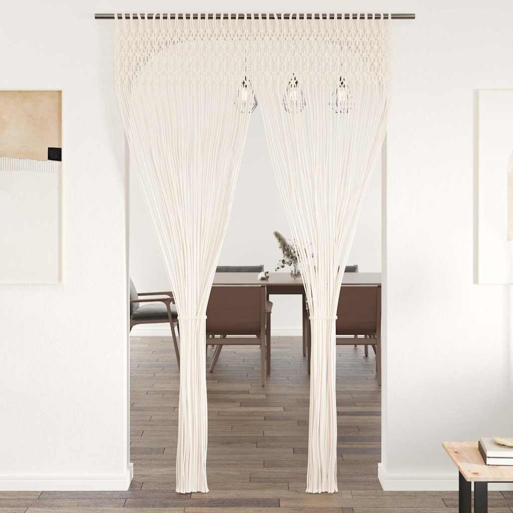vidaXL Cortina de macramé algodón 140x240 cm
