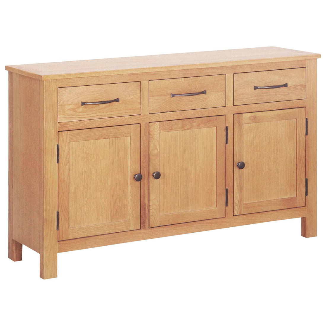 vidaXL Vitrina Marrón 112 x 33.5 x 70 cm Madera de roble sólida