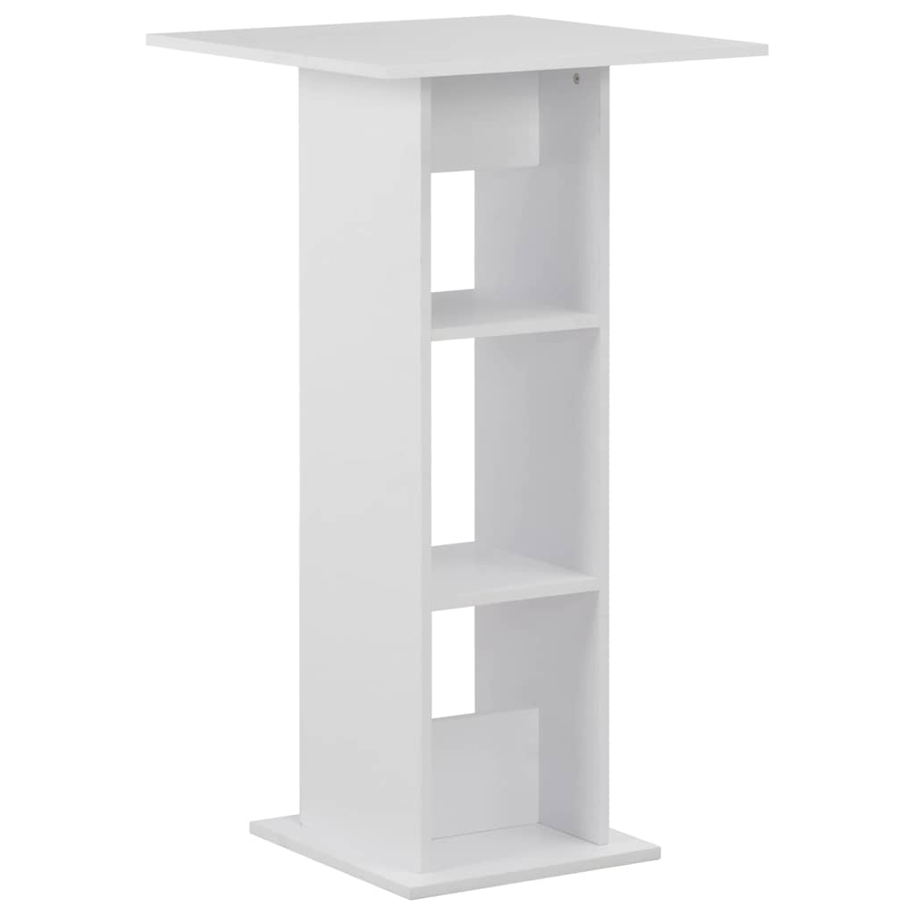 vidaXL Mesa de bar blanca 60x60x110 cm