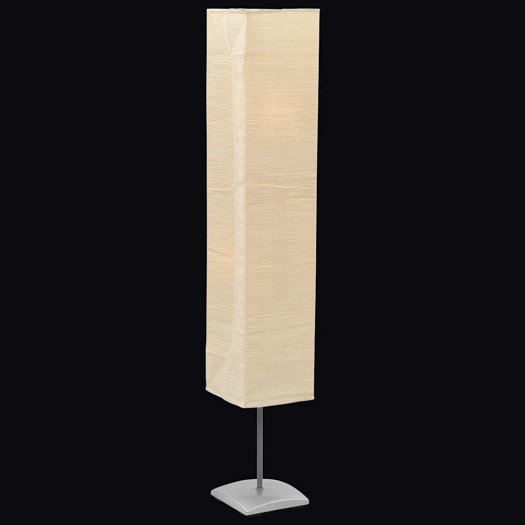 vidaXL Lámpara de pie con soporte de acero 135 cm beige
