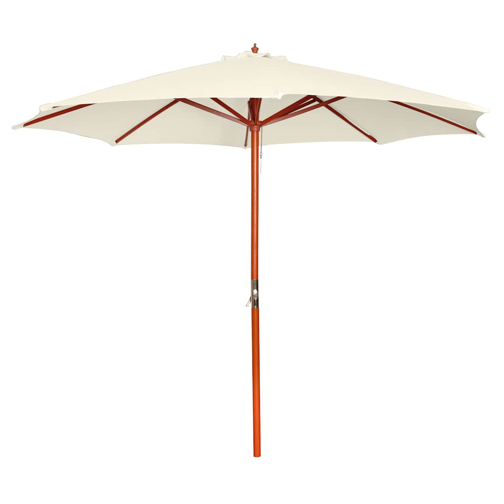 vidaXL Sombrilla blanca arena 300x258 cm