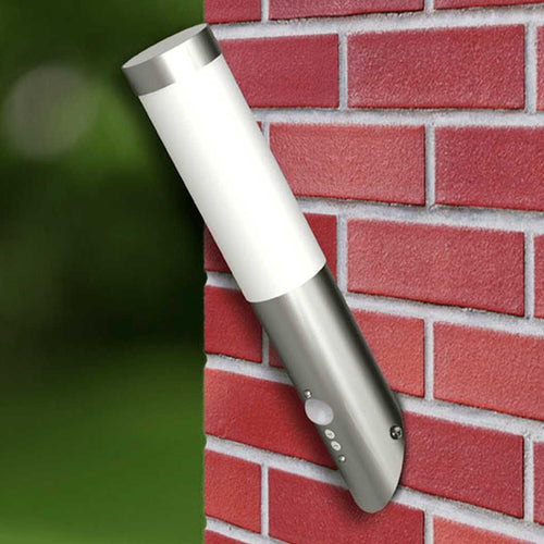 vidaXL 2 Apliques de exterior con detector de movimiento, acero inoxidable (2)