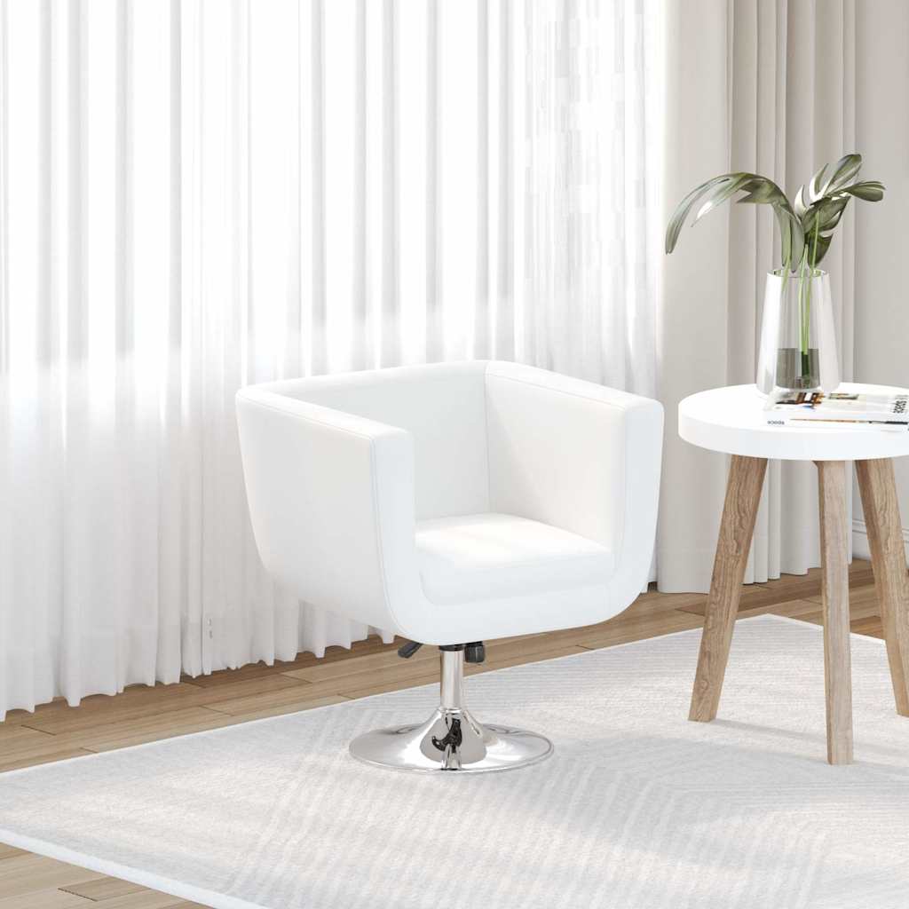 vidaXL Taburete de bar cuero sintético blanco