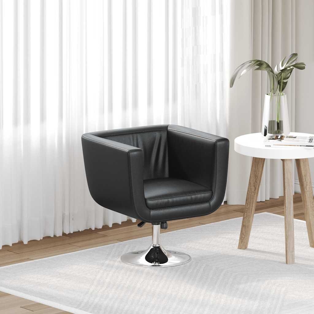 vidaXL Taburete de bar cuero sintético negro