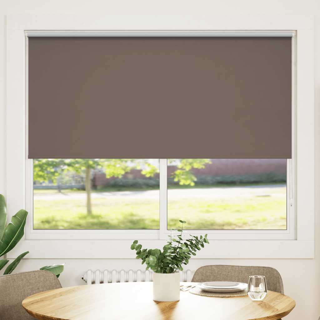 vidaXL Estor enrollable opaco 144,4x175 cm Tela Ancho 140 cm Café