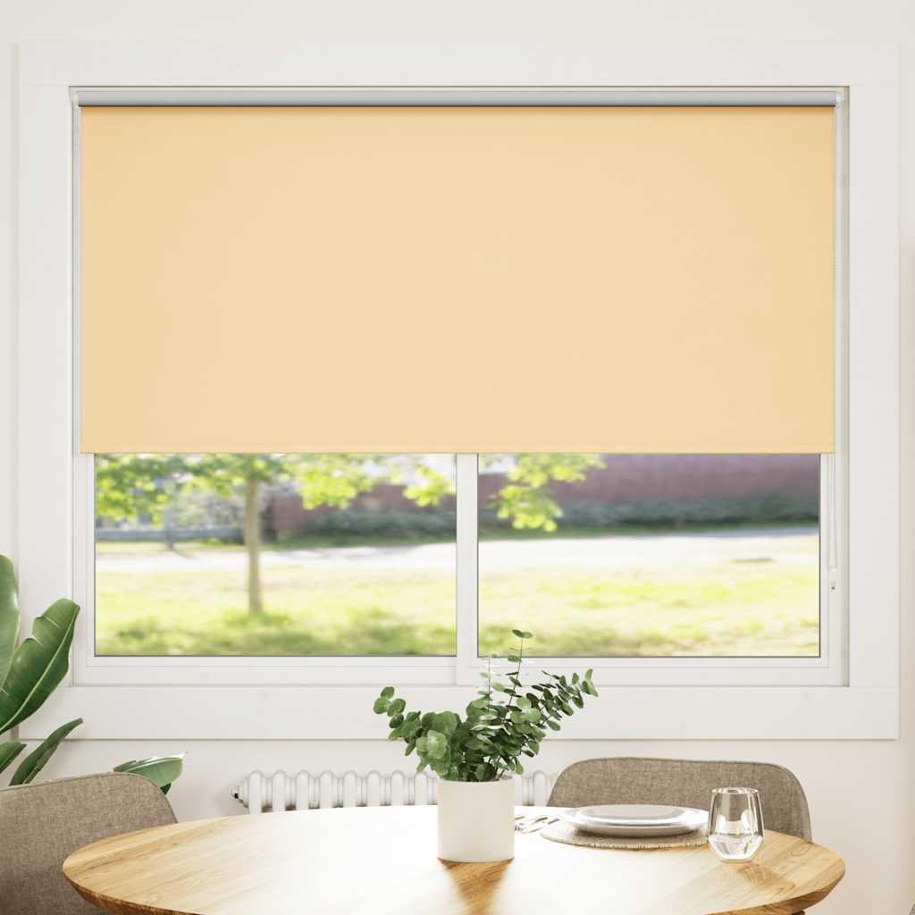 vidaXL Estor enrollable opaco 164,4x175 cm, tela, ancho 160 cm, beige