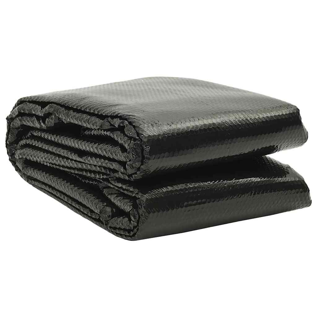 vidaXL Cubierta solar de piscina de PE rectangular flotante 6x4m negro