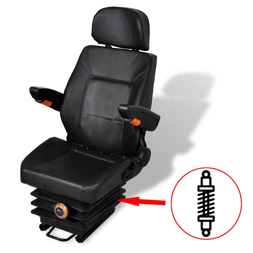 vidaXL Asiento de tractor con suspensión